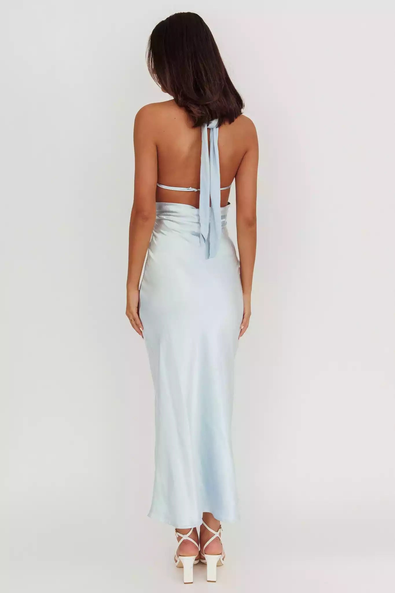 Unforgettable unlined mesh corset with backless adjustable shoulder straps and zippered sides Prom Dresses