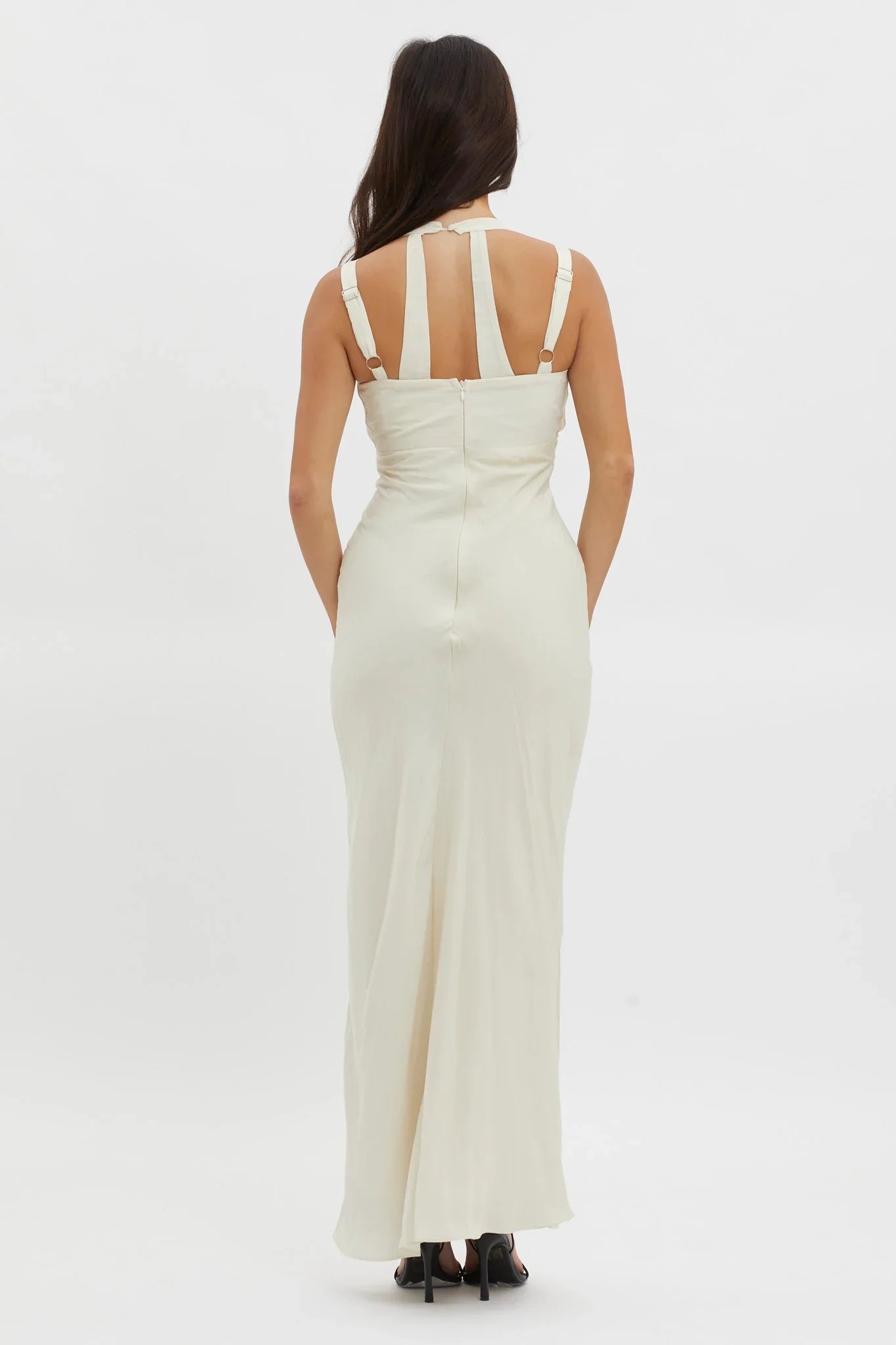 Unique fully lined corset with adjustable shoulder straps and zippered back for bridesmaid dresses