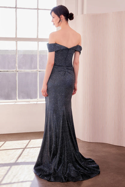 V-neck one shoulder A-line dress