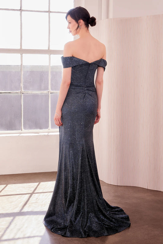 V-neck one shoulder A-line dress