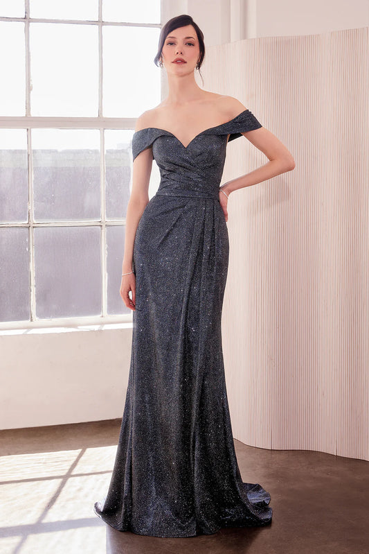 V-neck one shoulder A-line dress