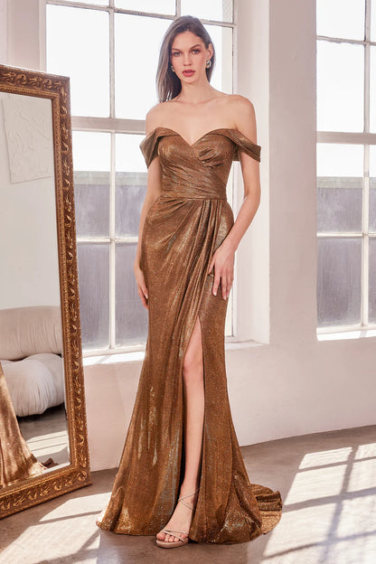 V-neck one shoulder A-line dress