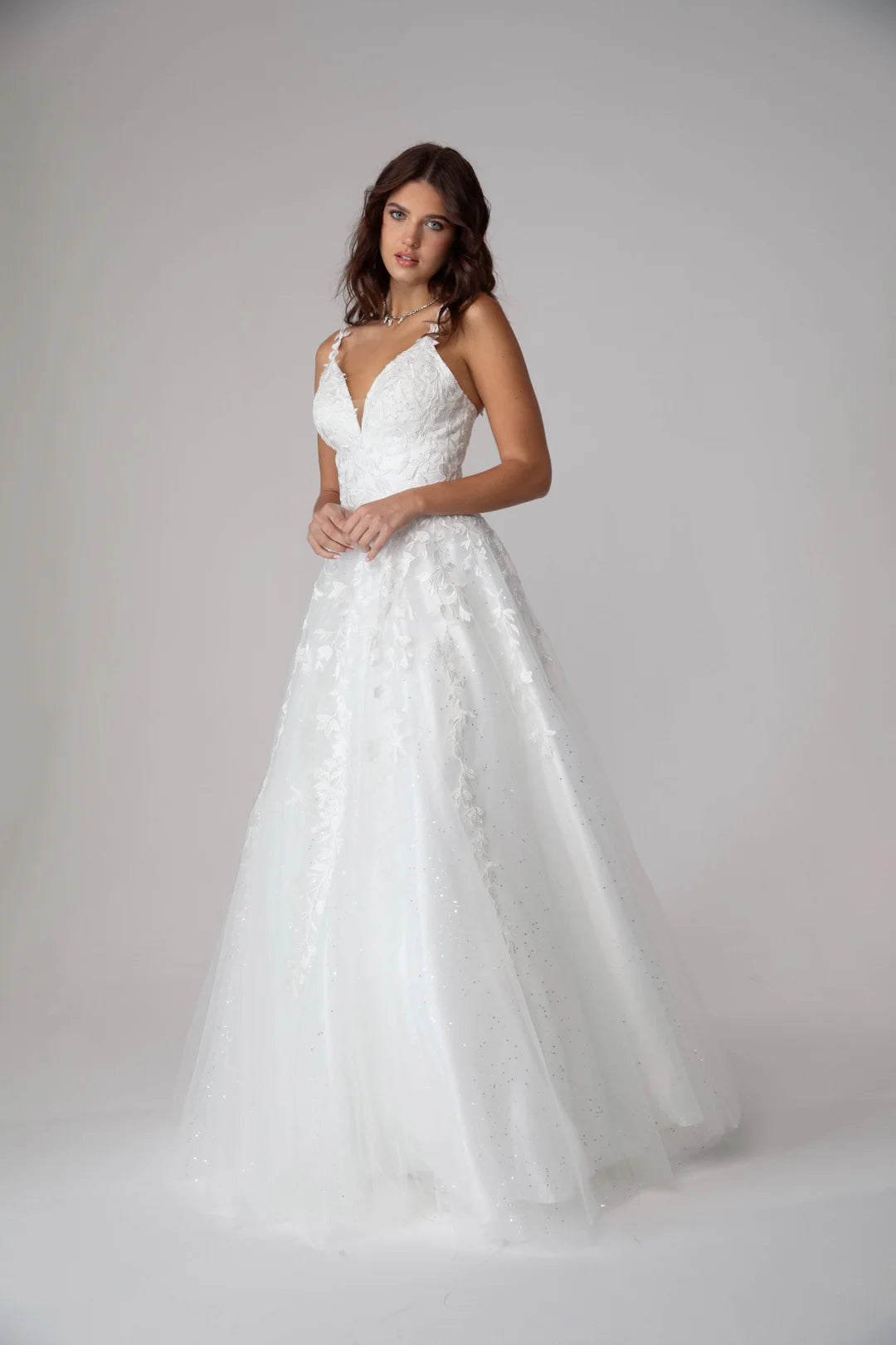 V-neck slim suspender A-line dress with decals