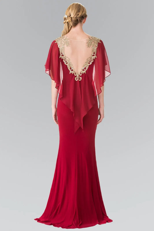 Vintage Burgundy Square sleeveless  Backless zipper with Back Caplet Lace Floor length prom dress for women Custom
