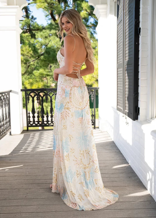 Wash off the open back dress with straps