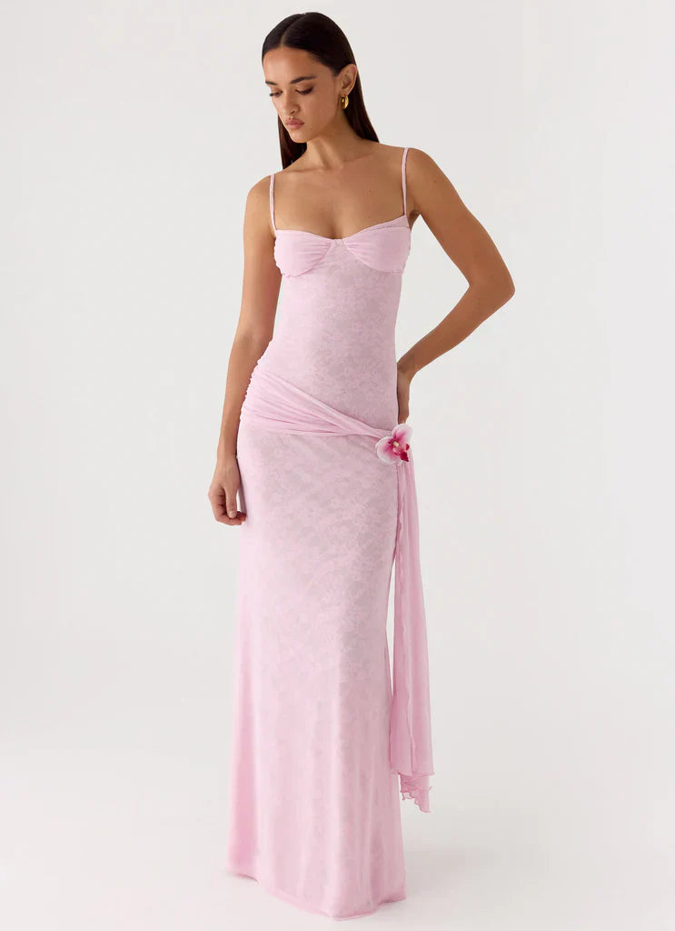 Wide Strap Ice Blue Satin Cowl Neck Maxi Prom Dress with Open Back For Events