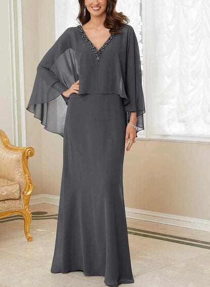 A-line/Princess V-neck Bridal Mother Dress