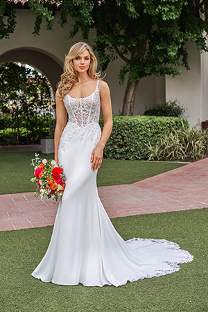 Thin shoulder strap off shoulder lace mermaid and floor length skirt