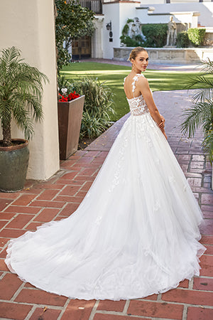 Flower spaghetti strap tight corset mermaid and floor length skirt