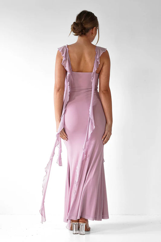 Square neck tight mermaid dress
