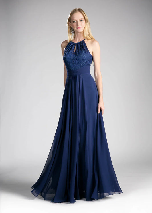 Round neck sleeveless lace tight and floor length skirt